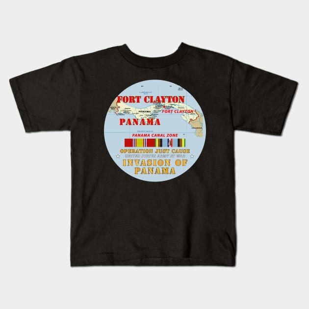 Just Cause - Ft Clayton - CZ w Map w Svc Ribbons Kids T-Shirt by twix123844